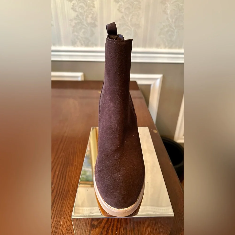 NWT!🤩Splendid!❄️WANDA!⛄️Wedge Heel Ankle Bootie/dark chocolate brown/Size-9 - Picture 7 of 14